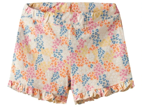 Name It shorts fresh salmon med blomsterprint